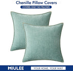 MIULEE Pack of 2 Couch Throw Pillow Covers 18x18 Inch Coastal Aqua Blue - Image 6