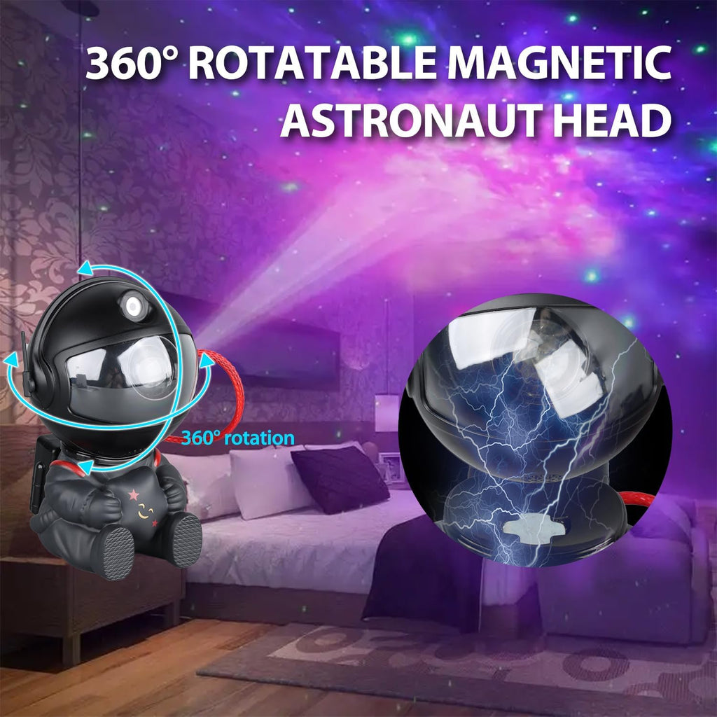 YXQUA Astronaut Galaxy Star Projector, Night Light for Kids, Original Black