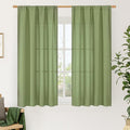 LAMIT 54 Inch Linen Curtains 2 Panels, Soft Faux Linen Light Filtering Panels by LAMIT