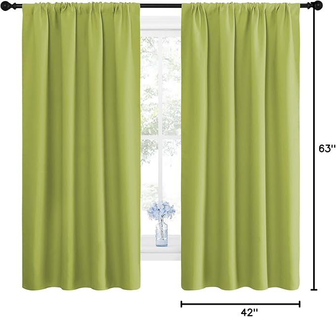 NICETOWN Green Blackout Draperies Curtains - Image 10