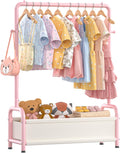 Kids Clothing Rack with Storage Shelf, Kids Dress Up Storage