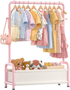 Kids Clothing Rack with Storage Shelf, Kids Dress Up Storage