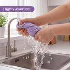 4 Pack Boho Hand Towel for Bathroom Kitchen, Light Purple