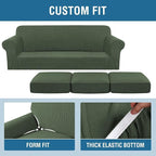 H.VERSAILTEX 4 Piece Stretch Sofa Covers - Image 4