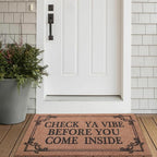 Front Door Indoor Outdoor Entrance Doormat Brown Rubber Welcome Door Mat Come - Image 5