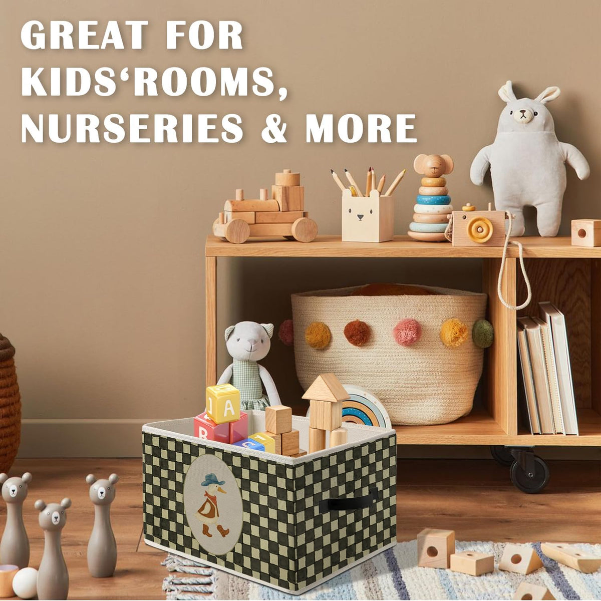Goose Nursery Decor,Western Goose Storage Bins Box