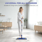 Microfiber Flat Mop for Hardwood Multi‑Surface Floor Cleaning, Blue