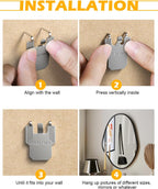 Drywall Picture Hangers Claw Hooks 20Pcs 40LB Heavy Duty No Damage