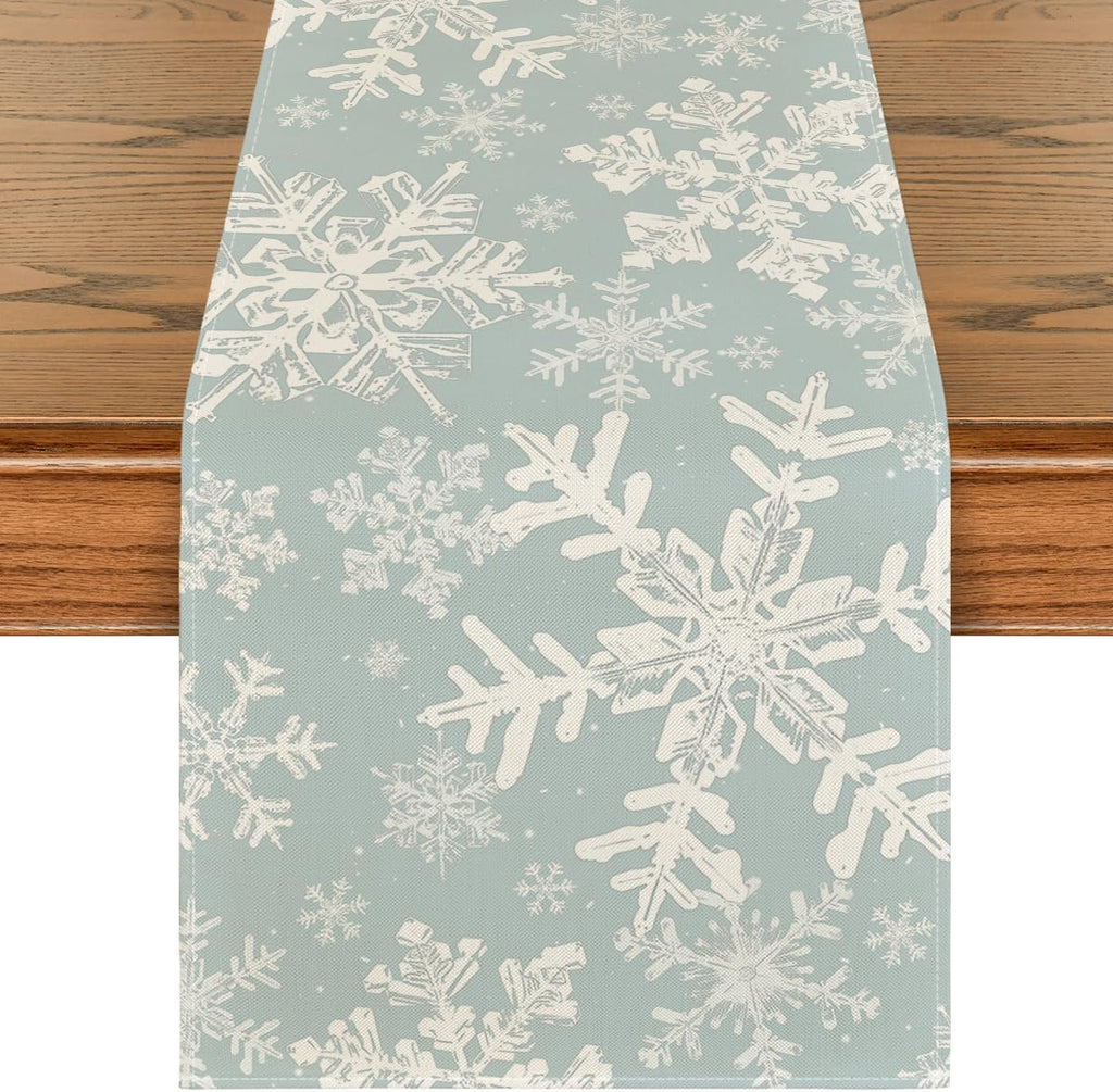 Artoid Mode Snowflakes Christmas Table Runner Home Party Decor 13x108 Inch
