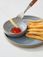 famiware Ceramic Soy Sauce Dish, 3oz Dipping Bowls Set of 6, Light Blue