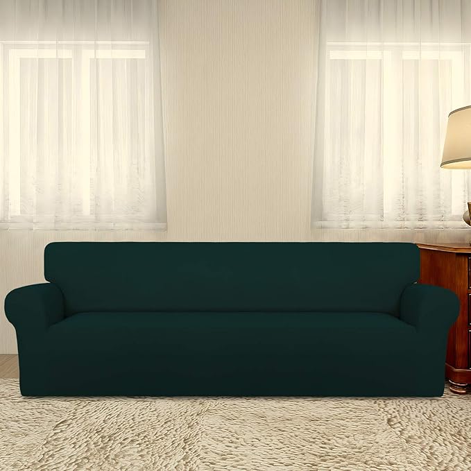 PureFit Super Stretch 4 Seater Sofa Slipcover – Spandex Non Slip Soft Couch - Image 2