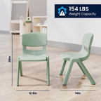 Flash Furniture Stackable Plastic School Chair, Sage, Set of 10