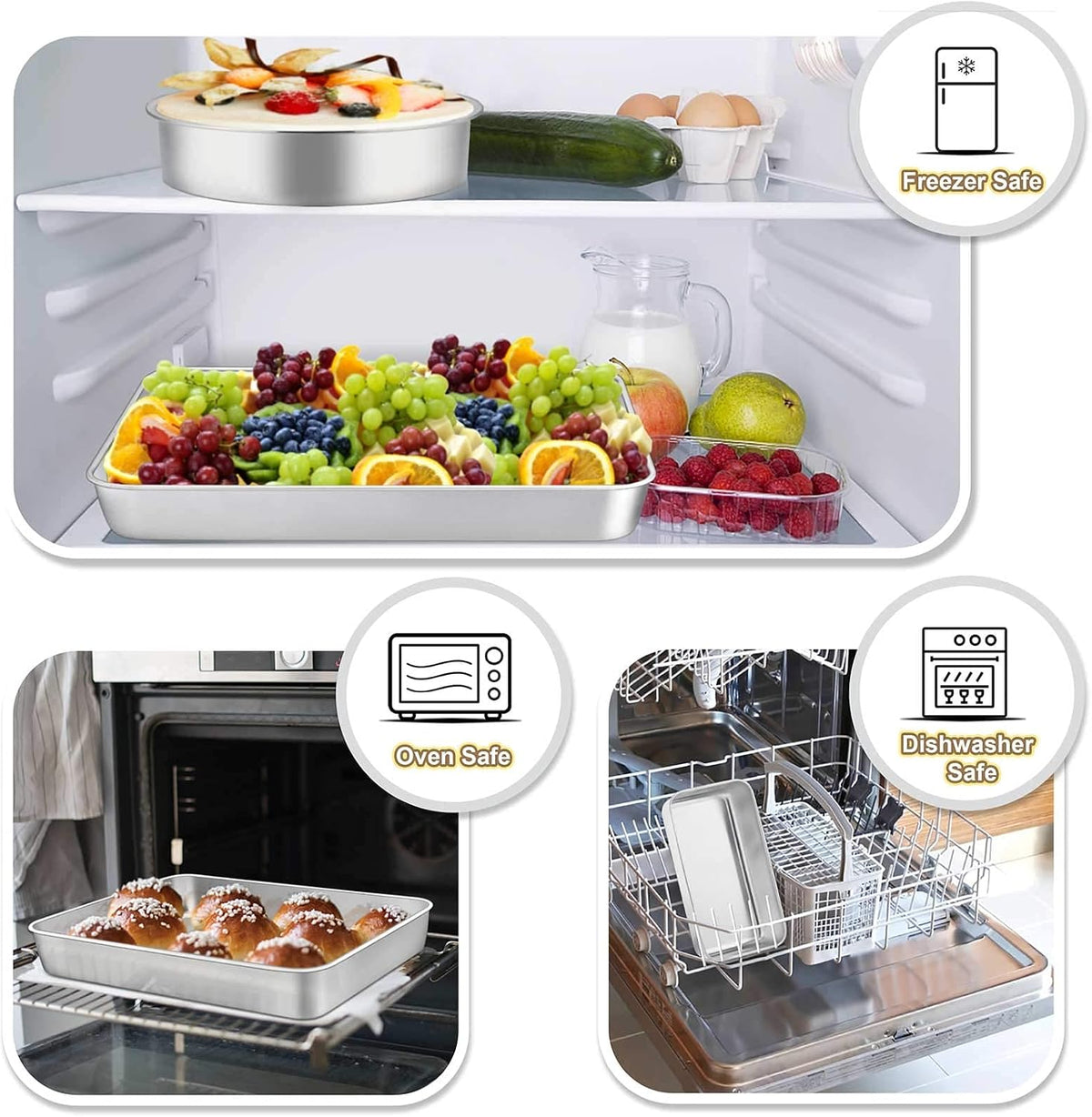 TeamFar Stainless Steel Bakeware Set of 11
