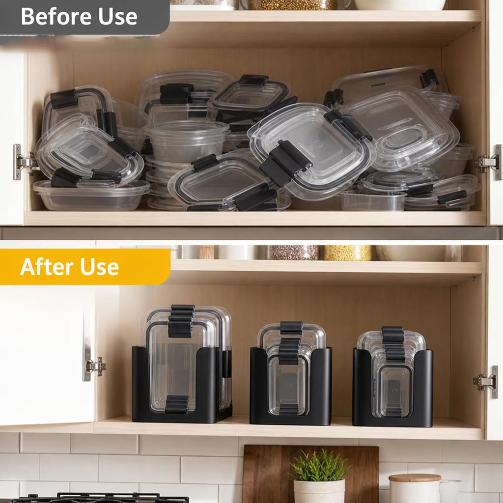 3Pcs Glass Containers Food Container Organizer for Rubbermaid Brilliance