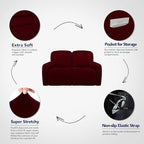 PureFit Super Stretch Loveseat Recliner Sofa Couch Cover - Image 3