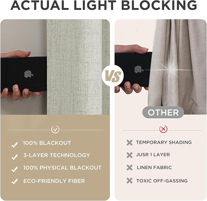 Joydeco Linen Blackout Curtains - Image 5