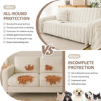 Boho Sofa Covers for 3 Cushion Couch, Chenille Sofa Slipcover for Pets Washable - Image 2