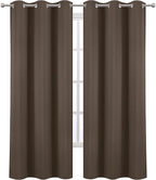 LEMOMO Chocolate Brown Thermal Blackout Curtains/42 x 95 Inch/Set of 2 Panels - Image 2