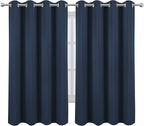 LEMOMO Navy Blackout Curtains 66 x 63 Inch Length/Set of 2 Curtain - Image 2