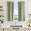 Sage Green 100% Blackout Curtains 45 Inch Length 2 Panels Set by Guken