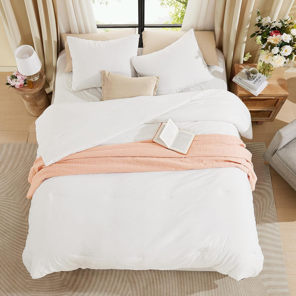 WRENSONGE Queen Comforter Set-3 Pieces Soft Comforters Queen Size Bedding