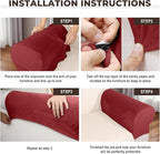 Couch Arm Covers 2 Pcs Sofa Armrest Covers Stretch Couch, Armrest Cover - Image 4