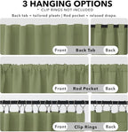 Deconovo Blackout Curtains, Thermal Insulated, W52 x L45 2 Panels, Back Tab - Image 2