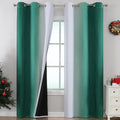 Estelar Textiler Green and Greyish White Blackout Curtains by ESTELARTEXTILER