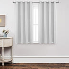 Joydeco White Curtains 54 Inches Long 2 Panels Set, Thermal Insulated Long by JOYDECO