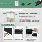 Tonature No Drill Cellular Shades for Indoor Windows, Thermal Insulating & Noise Reducing Honeycomb Blinds, Free Stop Cordless Blackout Shades, Black, 34 1/2" W x 64" H