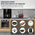 ROOHUA Pot and Pan Lid Organizer Rack for Under Cabinet, 12"-23" Expandable