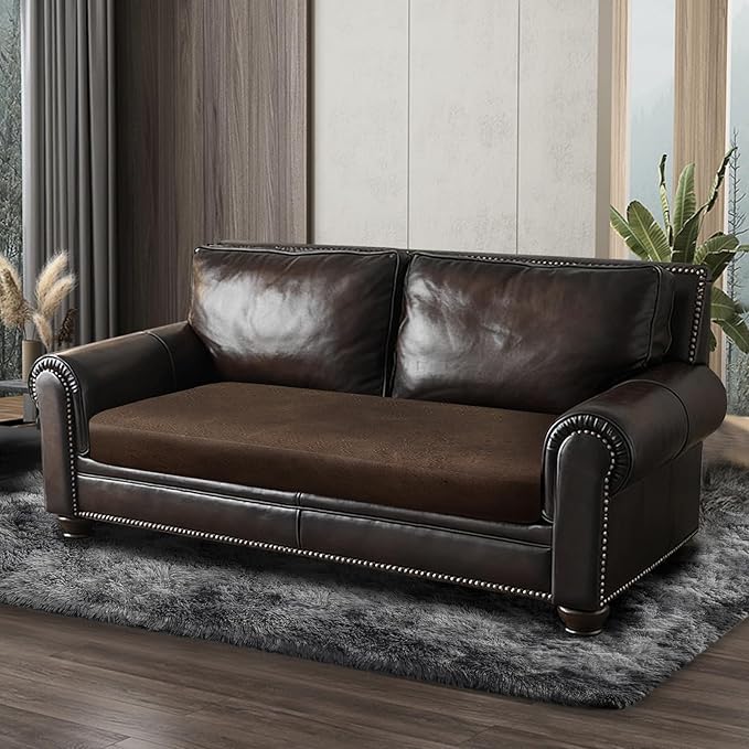 Leather Look Couch Cushion Covers Sofa Seat Slipcovers Sets Couches Furniture - Image 8