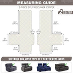 TAOCOCO 100% Waterproof Oversized Loveseat Recliner Cover, Non Slip Split Couch - Image 2