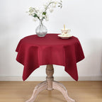 Burgundy Oval Tablecloth, 60 x 102 Inch, Stain and Wrinkle Resistant Machine Washable Polyester Table Cloth, Fabric Table Cover for Dining Buffet Party and Outdoor Use