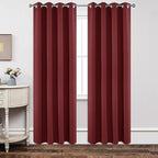 Joydeco Blackout Curtains 90 Inch Length 2 Panels Set, Thermal Insulated Long by JOYDECO