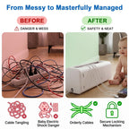 Power Strip Cover Box, Baby Proof Surge Protector Cover, Large Cable Management Box for Cords & Cables, Childproof Electrical Safety for Toddlers(1 Pack)