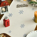 Artoid Mode Blue Snowman Winter Table Runner Home Party Decor 13x90 Inch