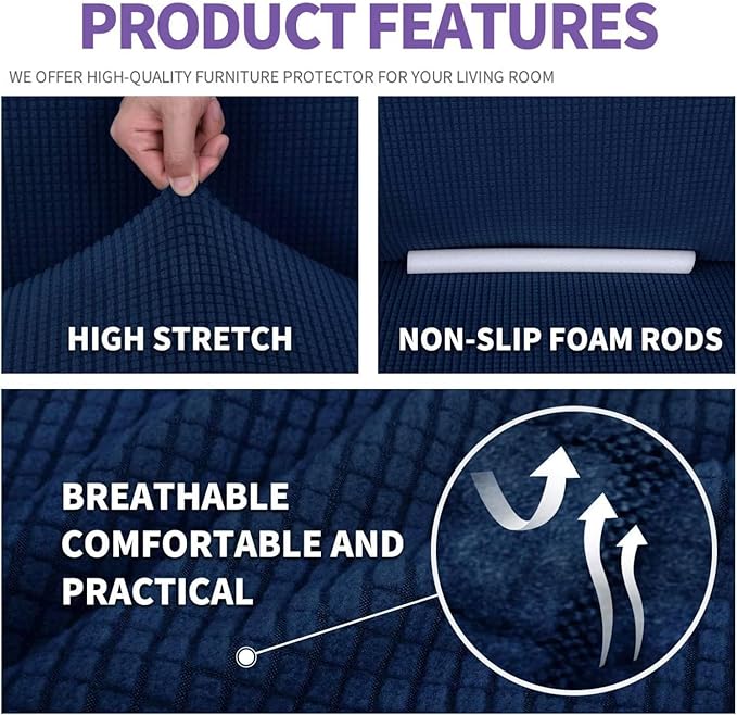 ZNSAYOTX Super Stretch Couch Cover Universal Sofa Covers - Image 4