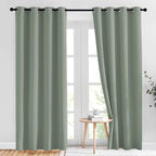NICETOWN Blackout Sage Green Curtains 84 inch Length 2 Panels Set by NICETOWN