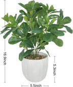 Artificial Potted Plant Leaves 16.9"