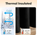 MIULEE Velvet Curtains Black Elegant Grommet Thermal Insulated Soundproof Room - Image 5