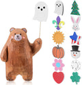 Novabright 13 Pcs Interchangeable Seasonal Tabletop Sign Bear Desk Decor