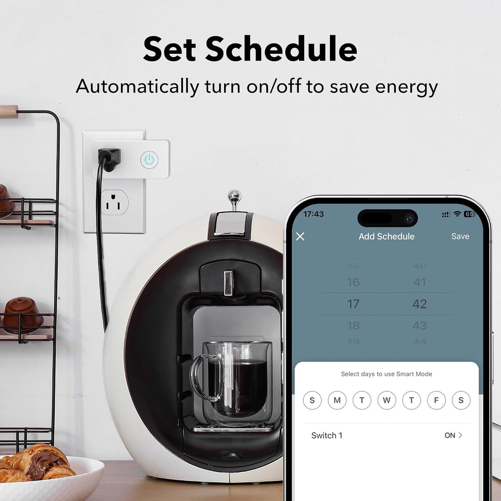 BN-LINK WiFi Heavy Duty Smart Plug Outlet, Work with Smart Life, 2.4G Only