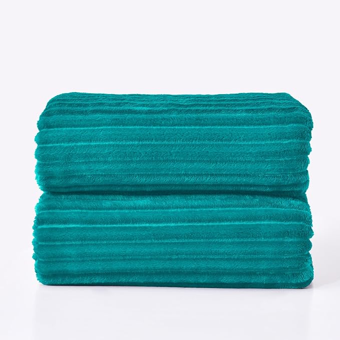 BEDELITE Fleece Blanket King Size – 3D Ribbed Jacquard Soft and Warm Decorative - Image 9