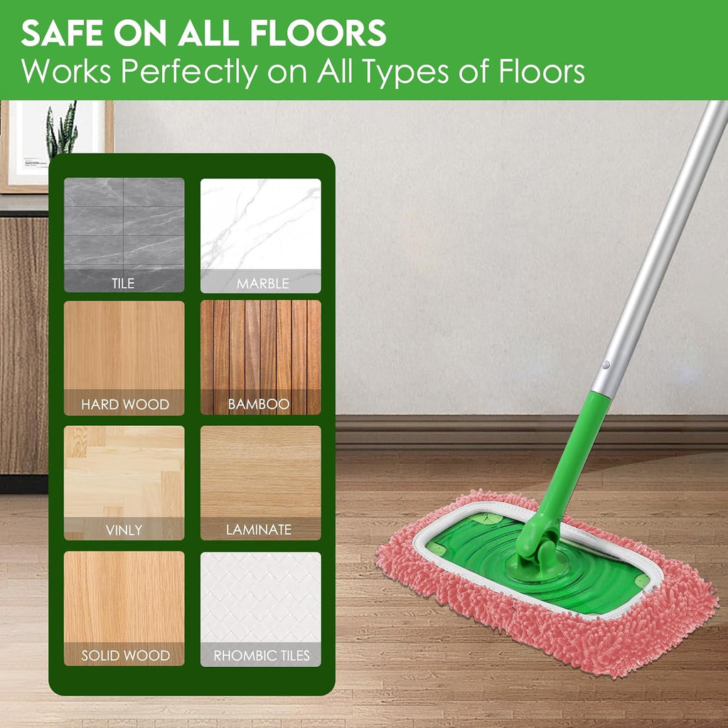 Reusable Microfiber Mop Pads Compatible with Swiffer Sweeper Mop