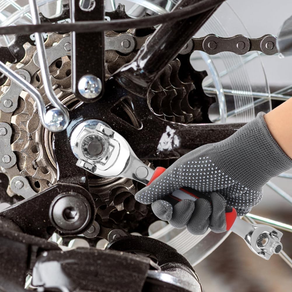 52 in 1 Universal Socket Wrench with Gloves, 360° Rotating Spanner
