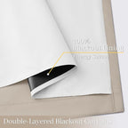 Yakamok 100% Blackout Curtain Panels 84 inches Cold and Light Blocking Drapes - Image 4