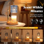 Blue Candle Warmer Lamp with Timer, Birthday Gifts for Women Home Decor