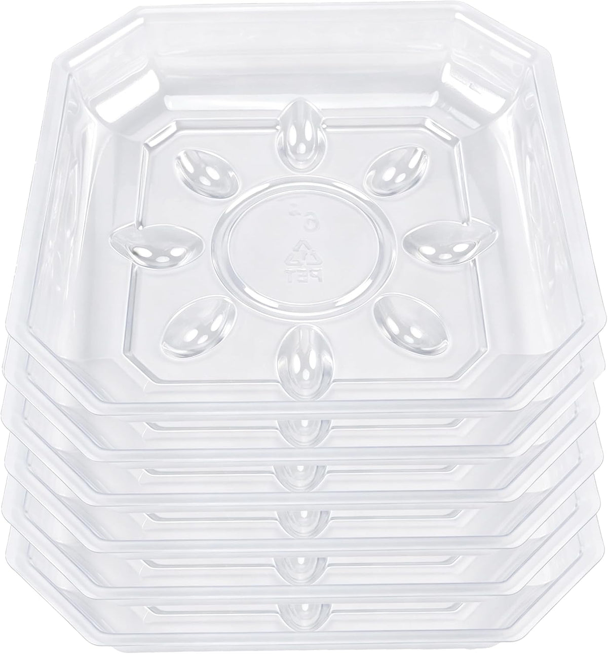 Plastic Plant Saucer, 6 Pack, Square, (14x14)