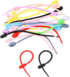 uxcell 30Pcs 9" Silicone Cable Ties, Reusable Zip Strips Twist Tie
